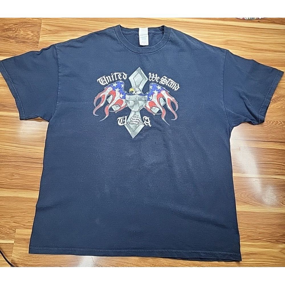 Vintage T Shirt Tennessee River USA Eagle American Tradition Flag Mens 2XL XXL